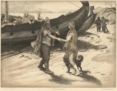 Regnar Lodbrog Og Kraka Ragnar Lodbrok And Kraka