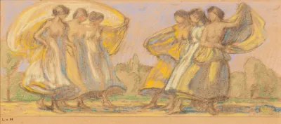 Reigentanzende Frauen