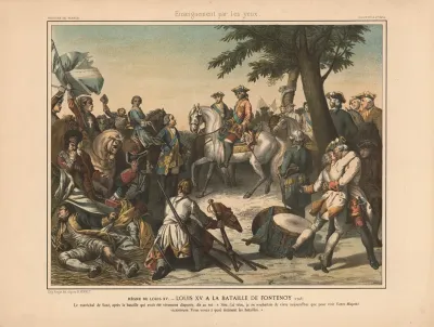 Reign Of Louis Xv Louis Xv At The Battle Of Fontenoy 1745