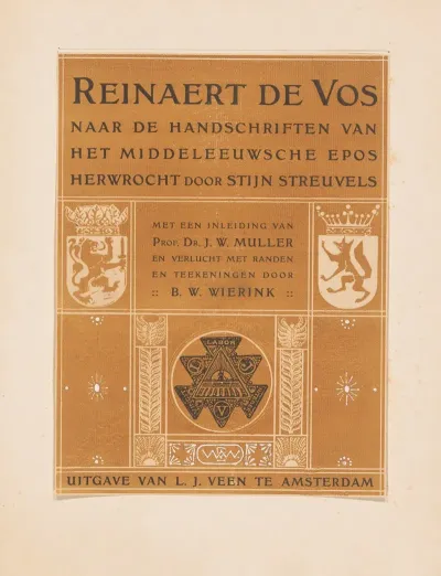 Reinaert De Vos Reynard The Fox Title Page