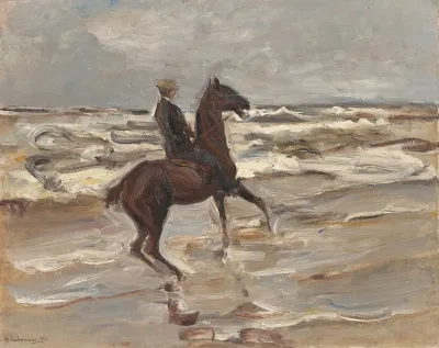 Reiter Am Meer Nach Rechts