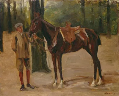 Reitknecht Mit Pferd