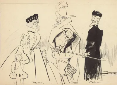 Rejane Garry Et Signoret Dans Madame Margot De Emile Moreau Et Charles Clairville