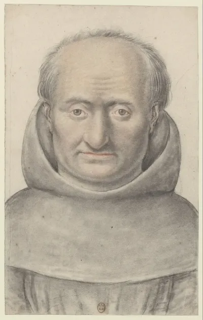 Religieux Portant Un Vetement Monastique Robe De Bure Et Capuce