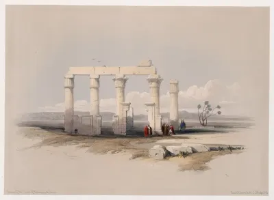 Remains Of The Temple Of Medamout At Thebes