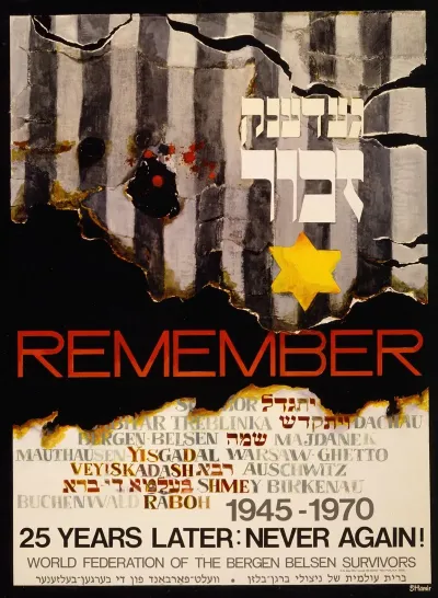 Remember Sobibor Dachau Bergen Belsen 1945 1970 25 Years Later Never Again
