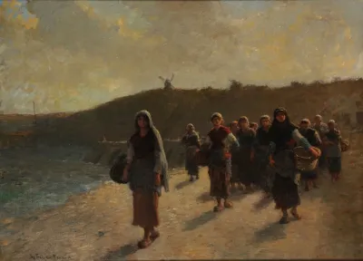 Rentree Des Glaneuses Dhuitres Souvenir De La Baie De Cancale