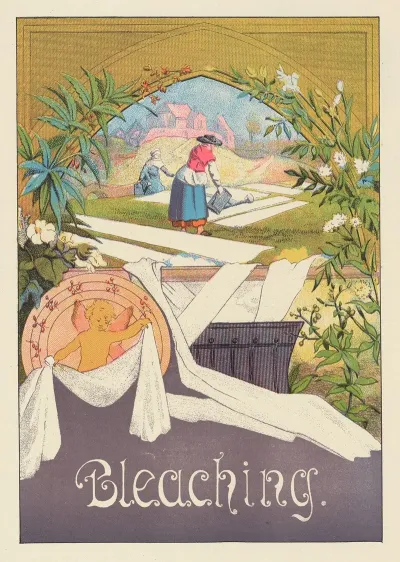 Representation Of The Old Method Of Bleaching Cotton And Linen Goods On Lawns