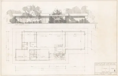 Residence For Mr And Mrs Harry Berk East Lake Drive Forest Lakes Sarasota Florida Elevation And Plan