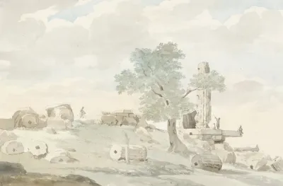 Resten Van Herculestempel Binnen Muren Van Oude Agrigento