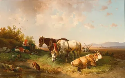 Resting In The Fields In The Background Perchtoldsdorf