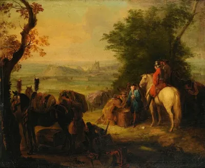 Resting Of The Troups During A Military Siege