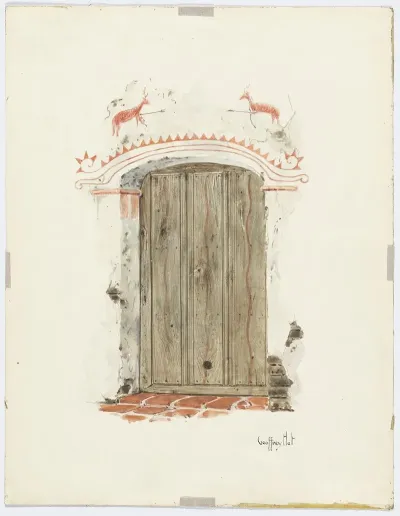 Restoration Drawing Facade Of Mission House