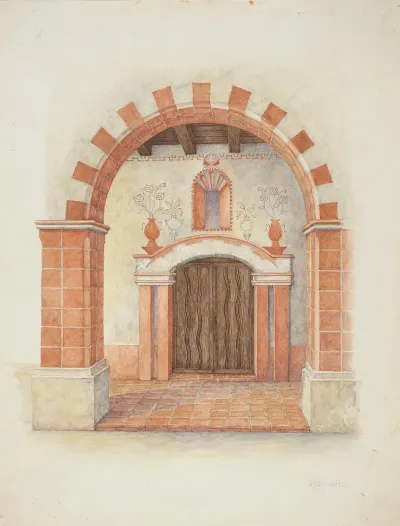 Restoration Drawing Main Doorway Arch To Mission House 3