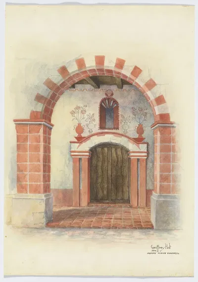 Restoration Drawing Main Doorway Arch To Mission House