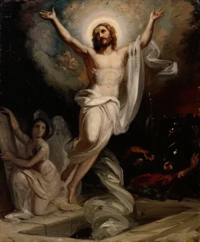Resurrection Of Christ Sketch Of The Altarpiece Of The Present Day Central Pori Church