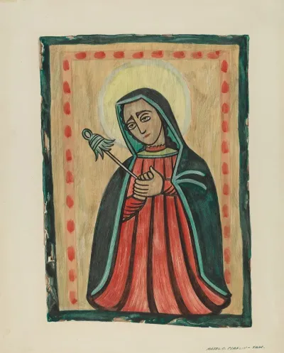 Retablo Our Lady Of Sorrows Nuestra Senora De Los Siete Dolores