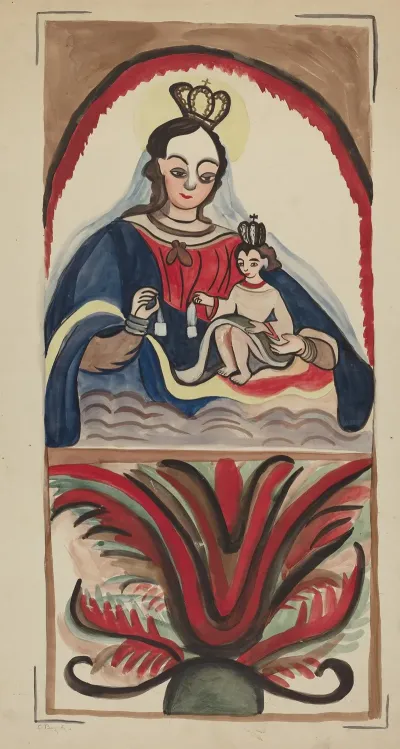 Retablo Virgin Child