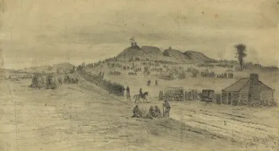 Retreat Of The Army Of The Rappahannock Commanded By Genl Pope Through The Town Of Centreville After The Battle Of Second Bull Run
