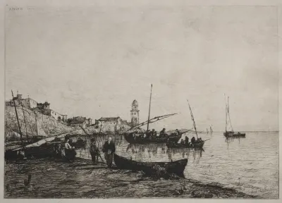 Return Of The Fishing Boats At Collioure Near The Spanish Border