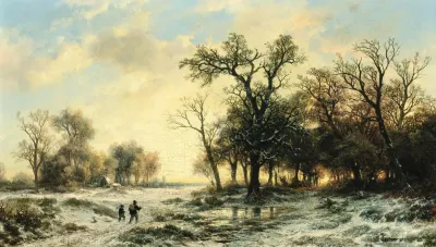 Returning Home At Dusk In Winter