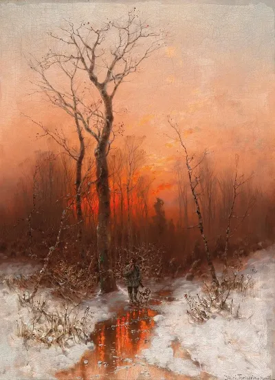 Returning Home At Sunset