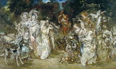 Reunion Dans Un Parc Au Temps Des Valois