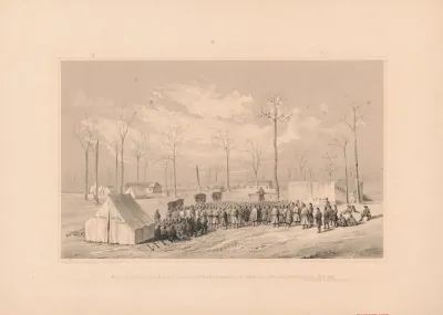 Rev L F Drake Chaplain 31st Ohio Volunteers Preaching At Camp Dick Robinson Ky November 10th 1861