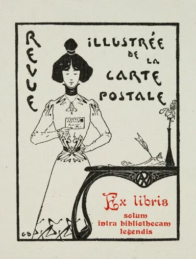 Revue Illustree De La Carte Postale Ex Libris Solum Intra Bibliothecam Legendis