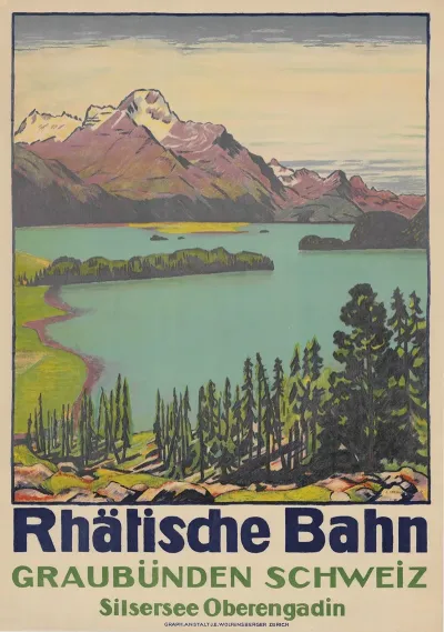 Rhaetische Bahn Graubuenden Schweiz Silsersee Oberengadin