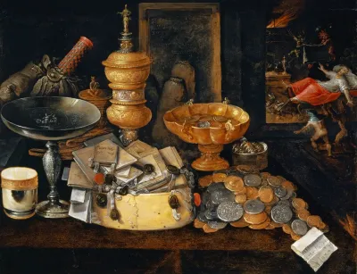 Riches And The Death Of The Miser Still Life