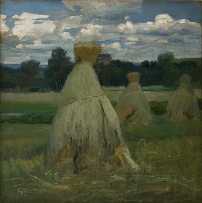 Ricks Of Corn In A Landscape
