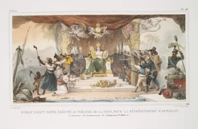 Rideau Davant Scene Execute Au Theatre De La Cour Pour Represesntation Dapparat