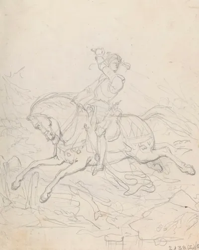 Rider In Armour On Horseback