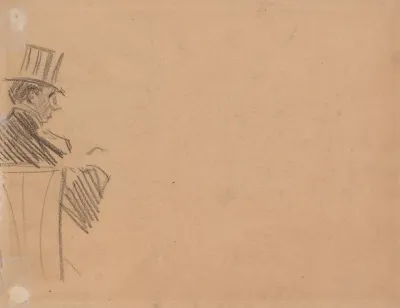 Right Profile Of Man Wearing Tall Hat