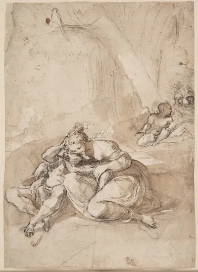 Rinaldo Og Amida I Tryllehaven Scene Fra Torquato Tassos Gerusalemme Liberata