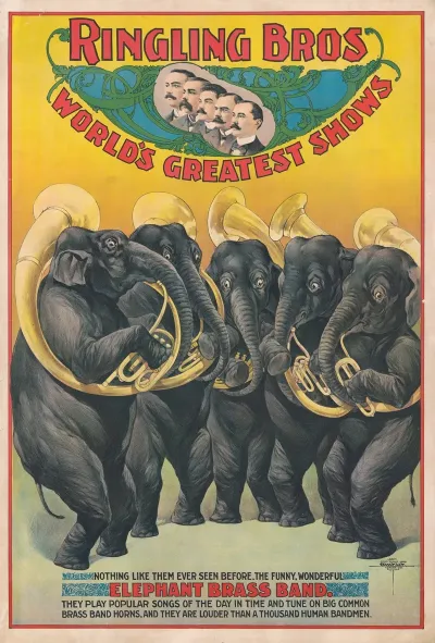 Ringling Bros Worlds Greatest Shows The Funny Wonderful Elephant Brass Band