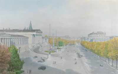 Ringstrase Mit Parlament Und Burgtheater