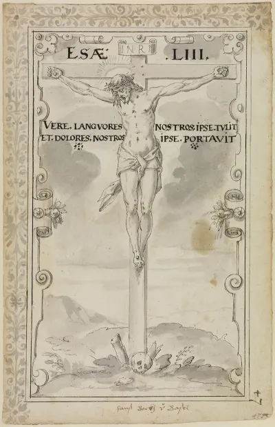 Riss Mit Christus Am Kreuz