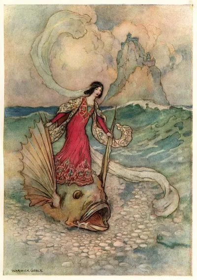 Rita Riding On The Dolphin