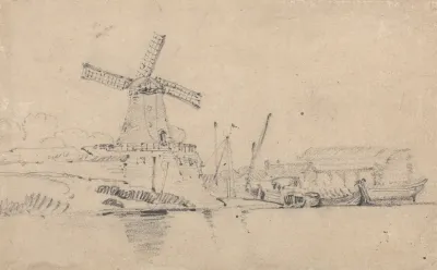 River And Windmill