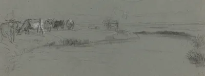 River Bank With Cattle