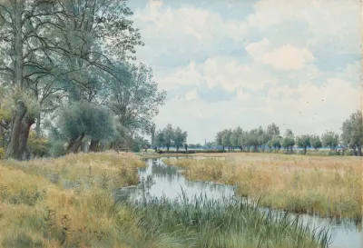 River Landscape Near St Ives Huntingdonshire