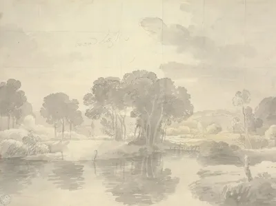River Landscape On The Thames