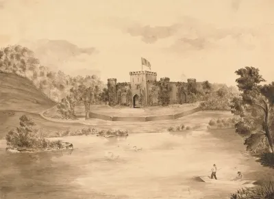 River Landscape With Castle