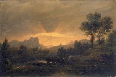 River Landscape With Flight Into Egypt