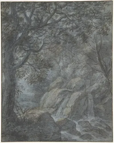 River Landscape With Mountain Stream