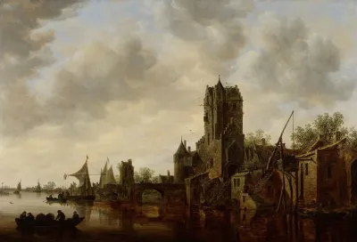 River Landscape With The Pellecussen Gate Near Utrecht