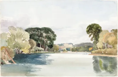 River Scene With Distant Castle
