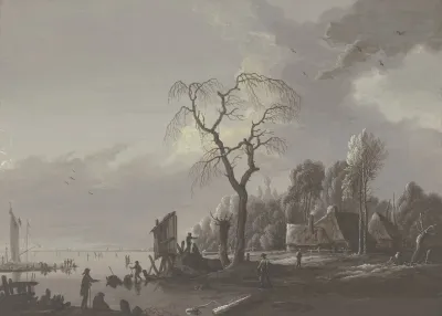 River Scenery In The Winter